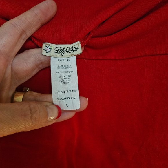 Red stretch mini skirt - Picture 2 of 2